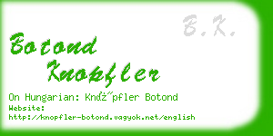 botond knopfler business card